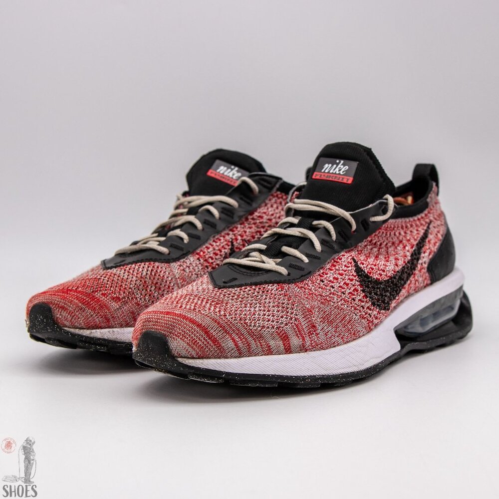 Nike Air Max Flyknit Racer Next Nature 'University Red Wold Grey' - Men's Size 9 - Picture 4 of 15